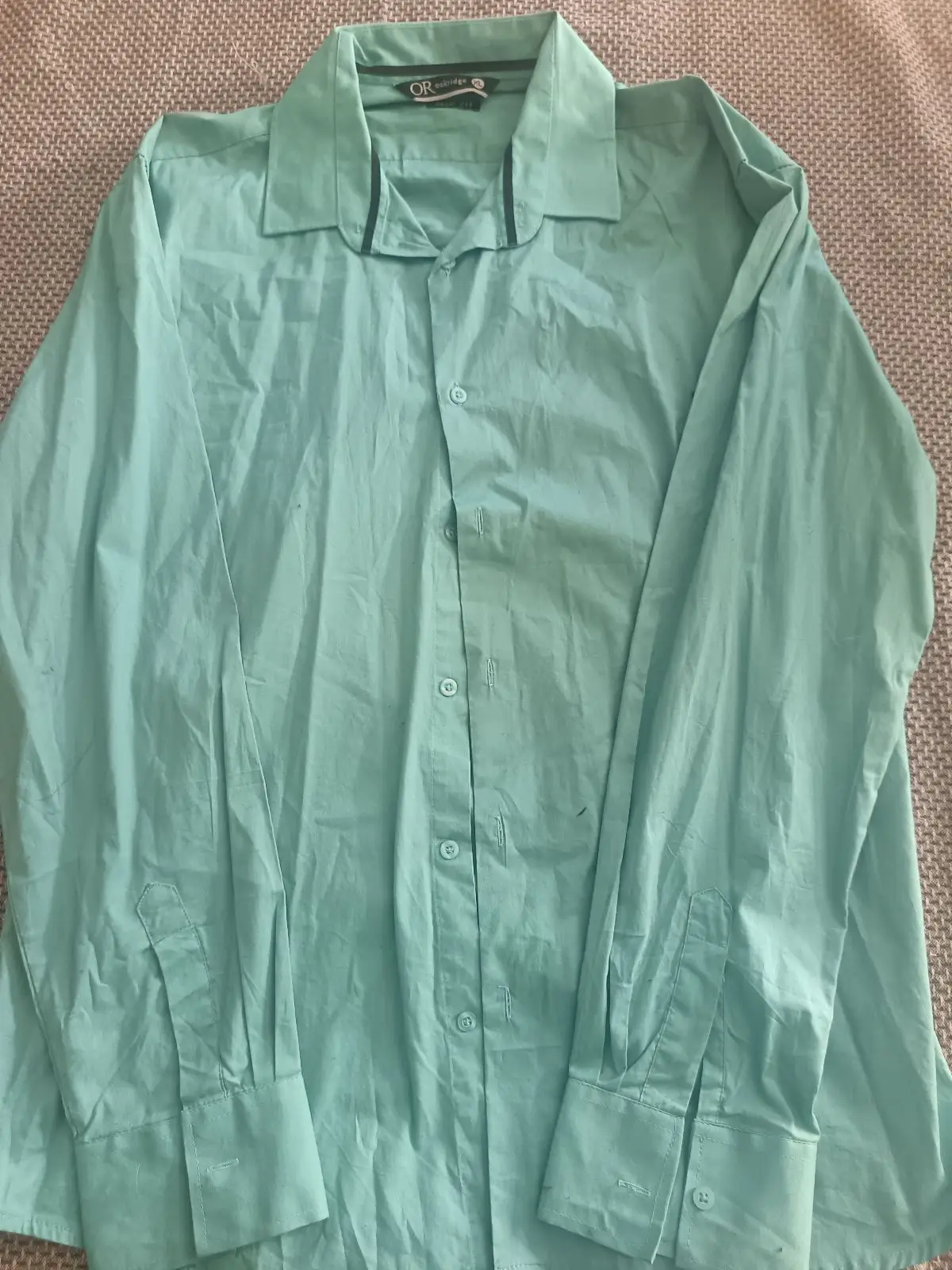 Oakridge Long Sleeve Button Down Shirt Mint XL