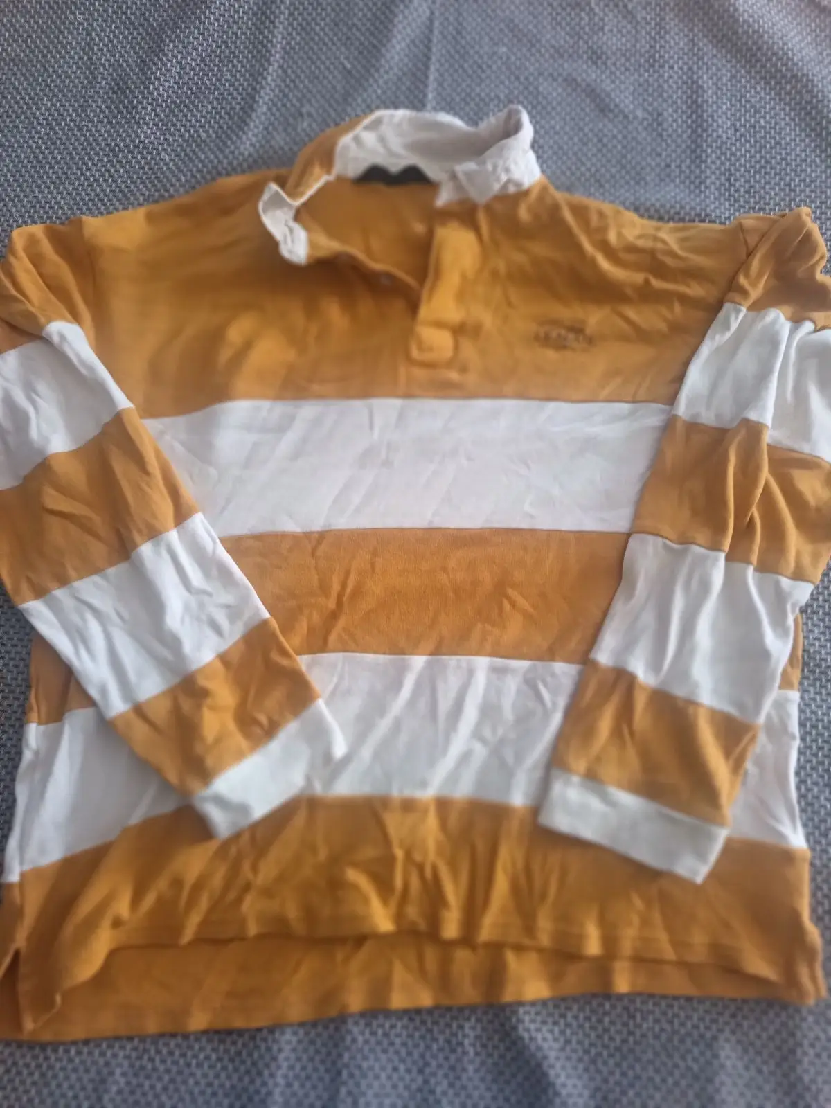 Levi's Yellow and White Striped Rugby Shirt