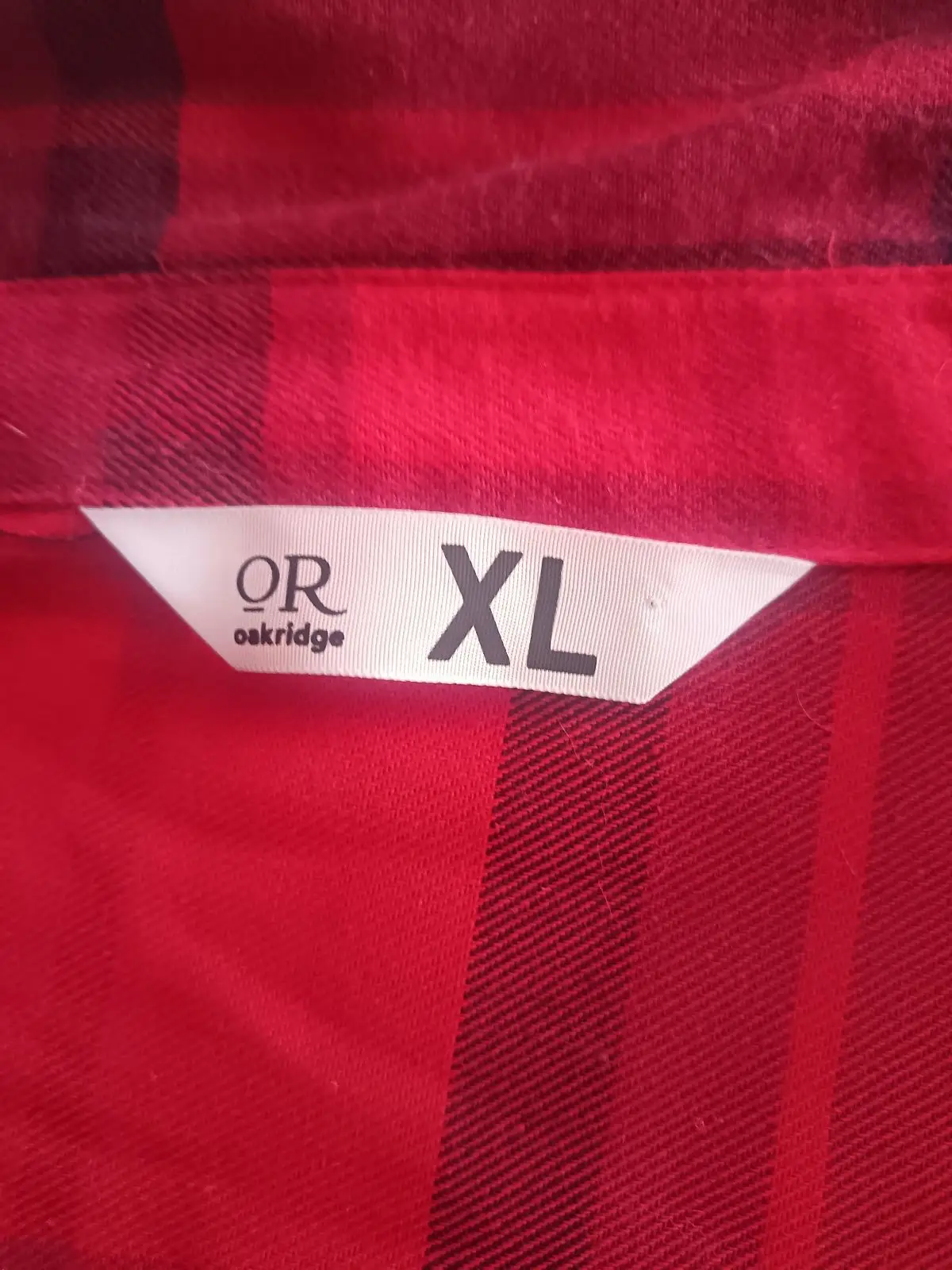 Red and Black Plaid Flannel Shirt