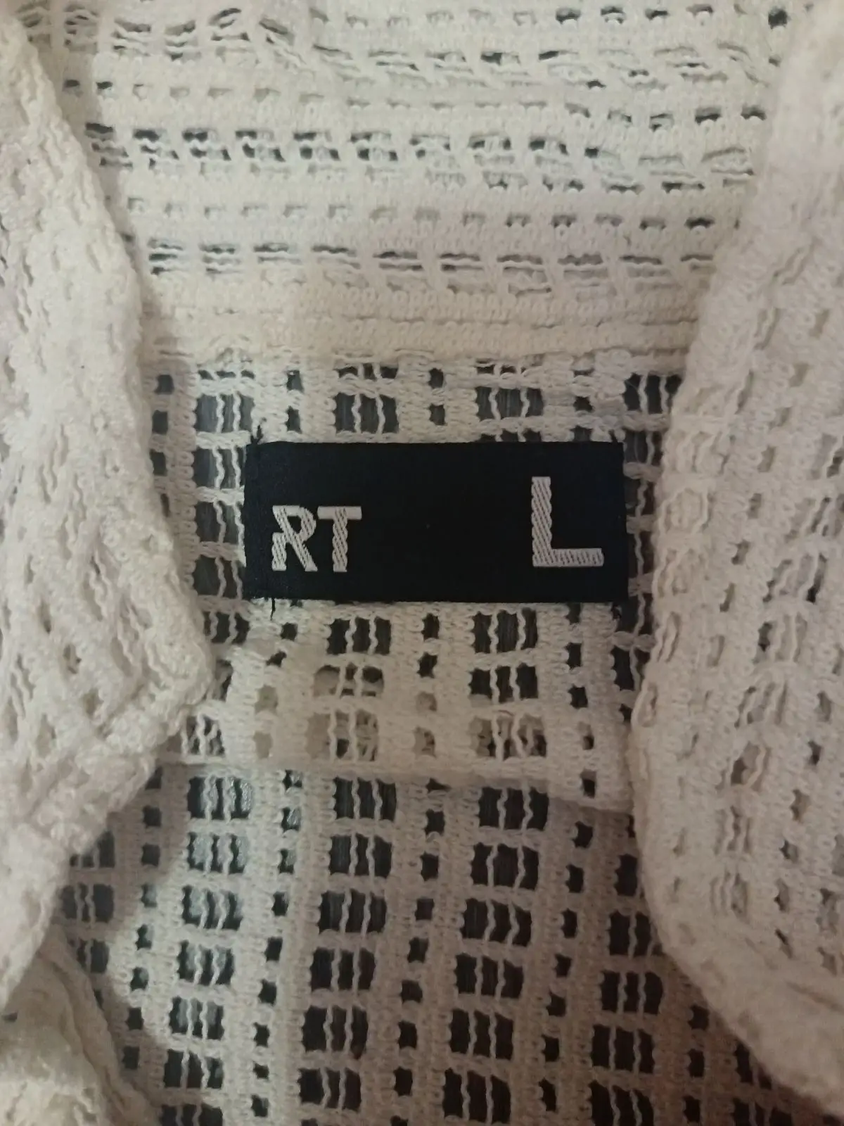 Mr Price White Open-Knit Button-Up Shirt
