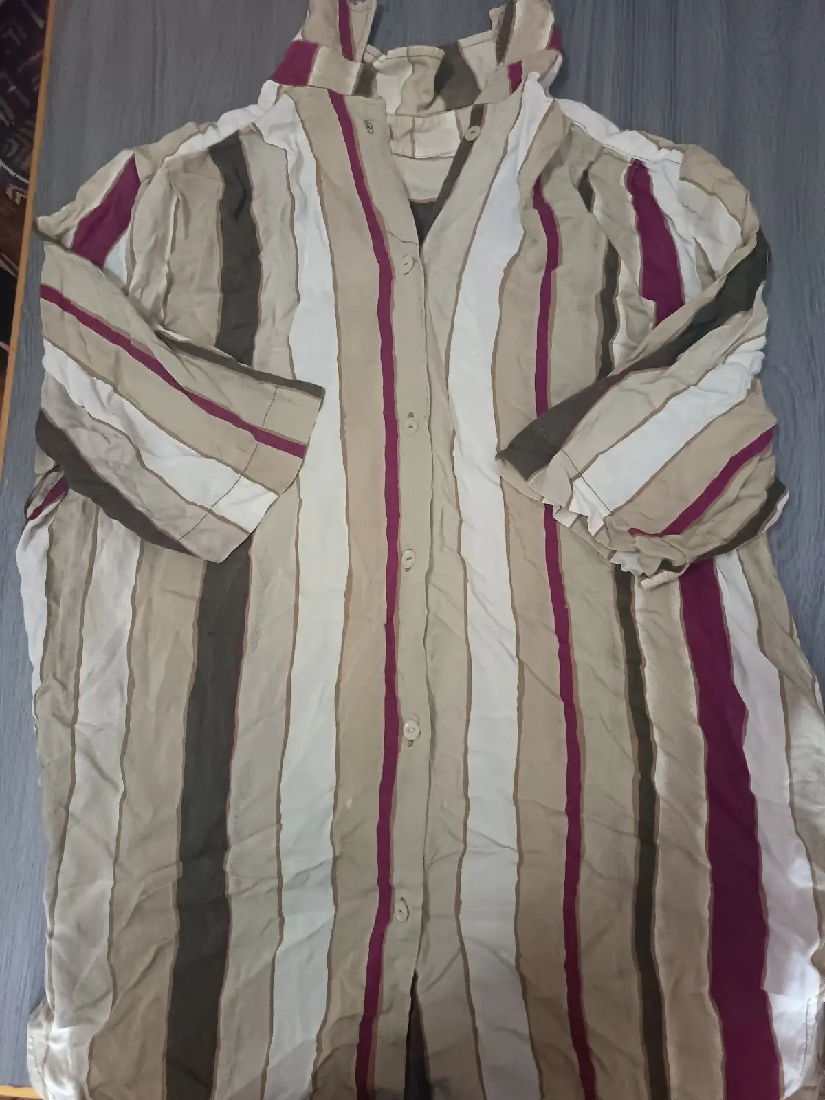 Striped Button-Down Short Sleeve Shirt