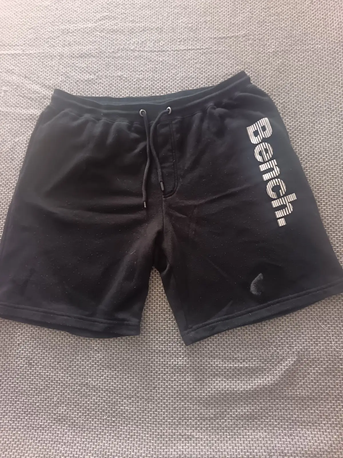 Bench Black Sweatshorts with Logo Print