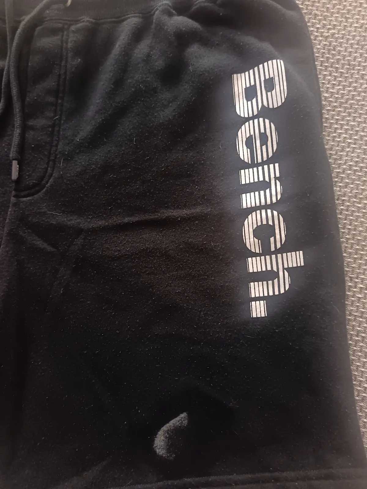 Bench Black Sweatshorts with Logo Print