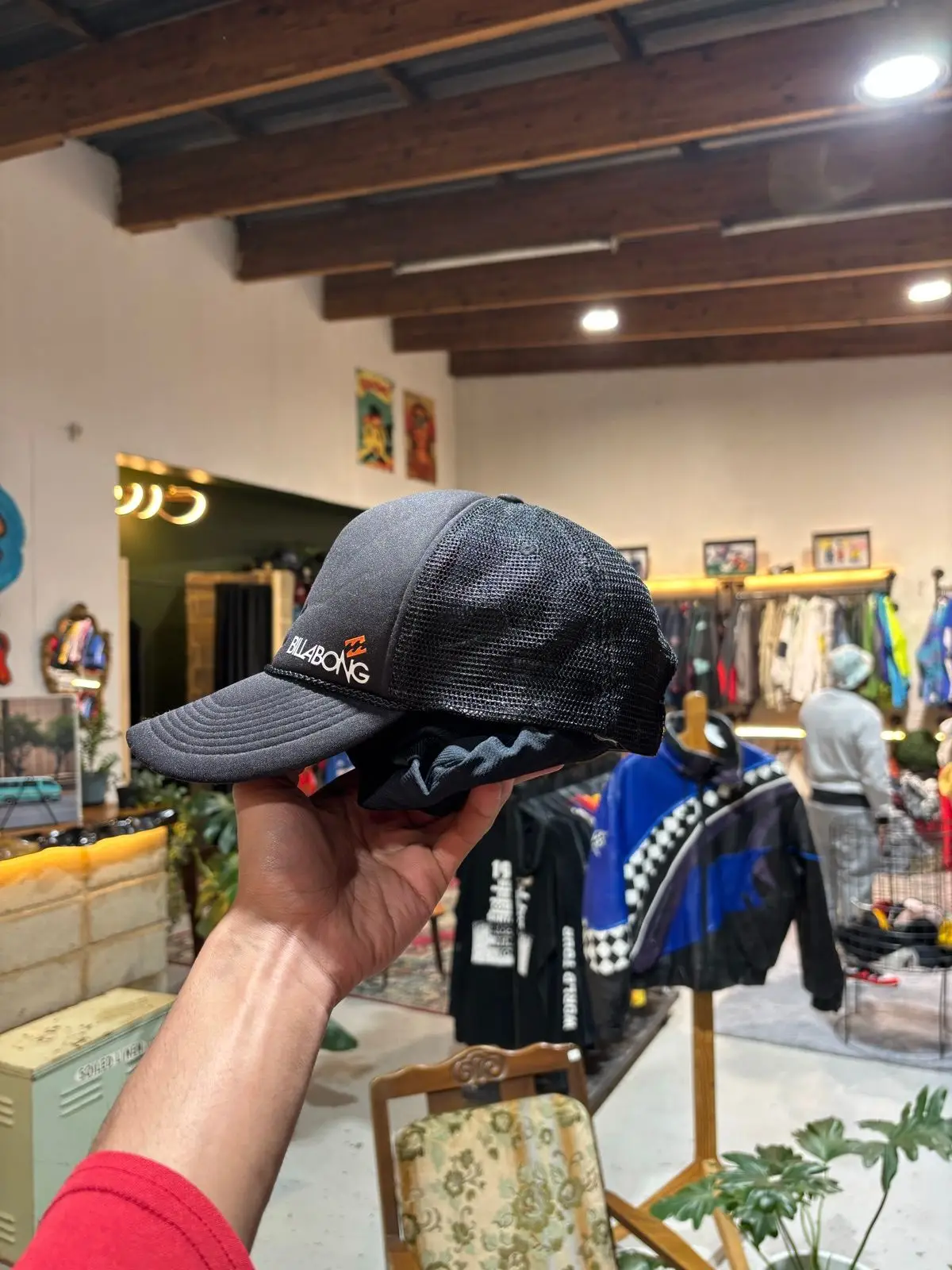Billabong Black Trucker Cap