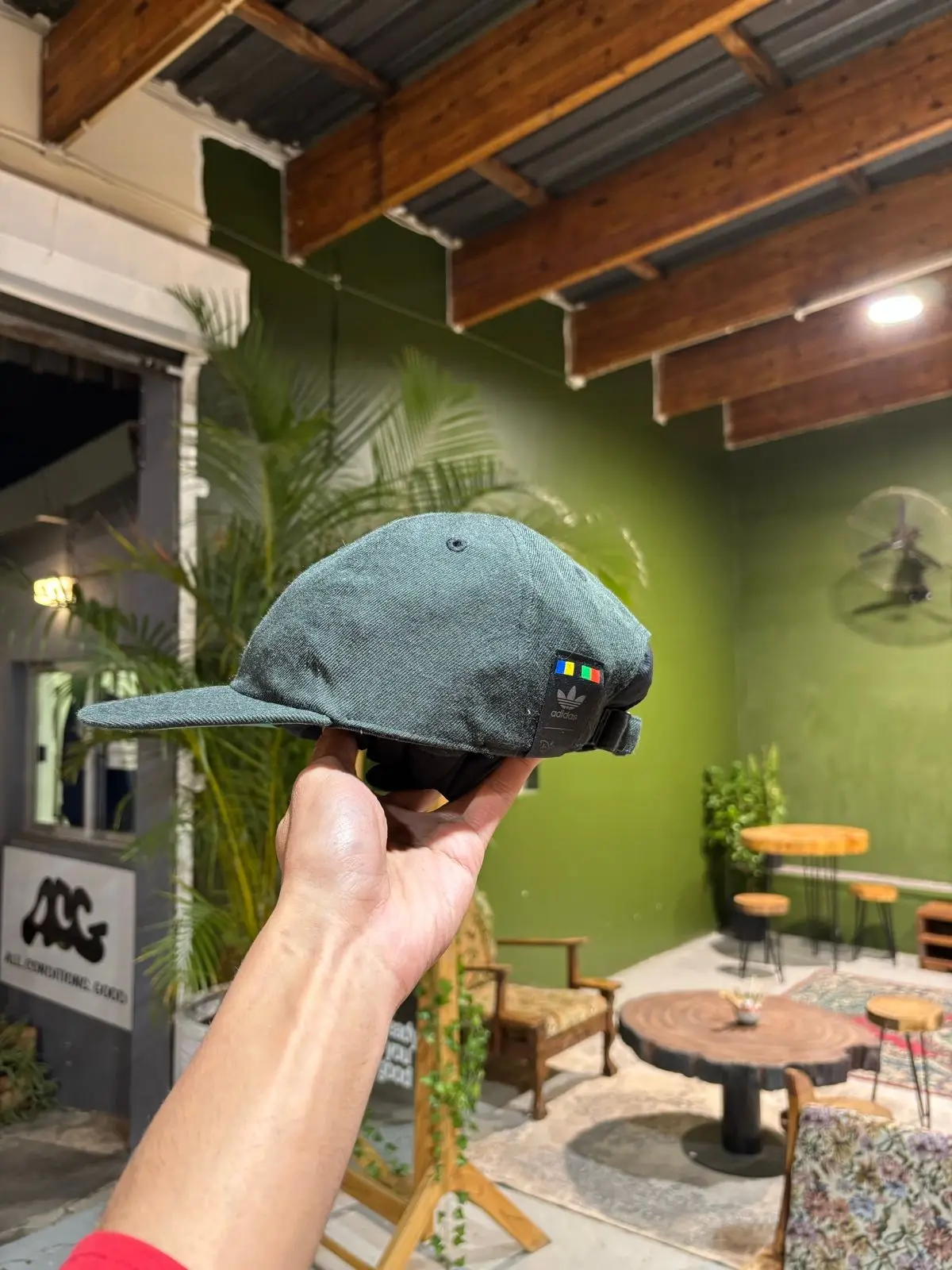 Dark Green Baseball Cap with Embroidered Patch