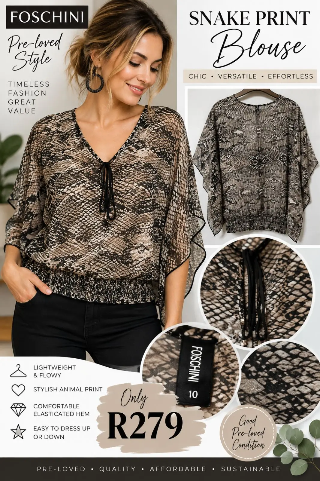 Foschini Snake Print Blouse