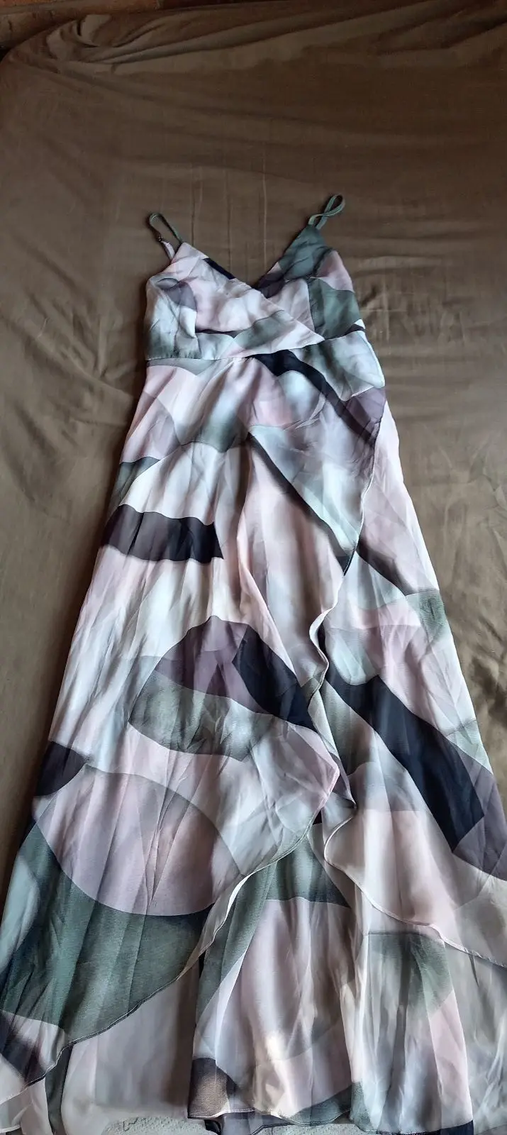 Abstract Print Maxi Dress
