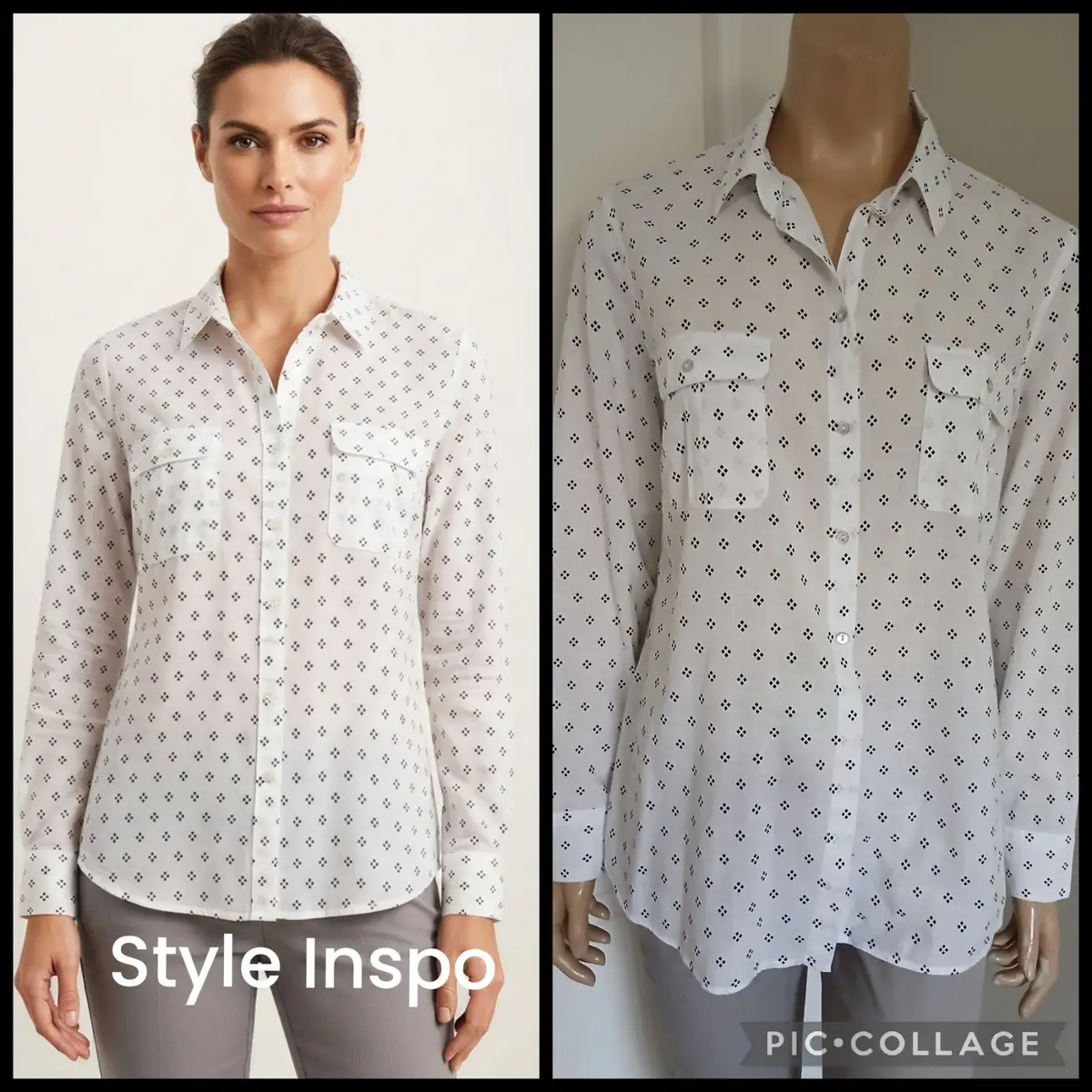 Woolworths White Printed Button-Up Shirt