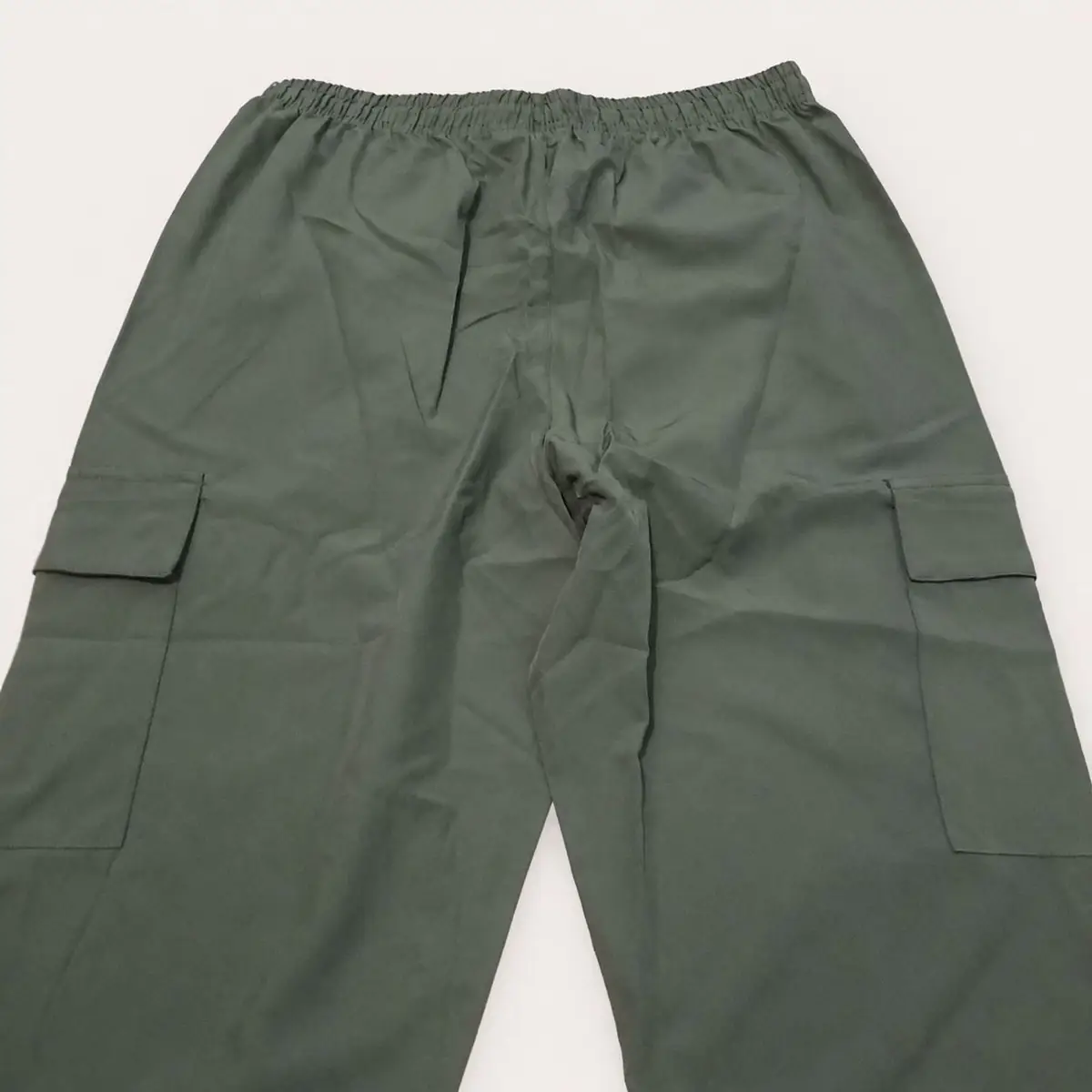 Green Athletic Shorts with Zipper Pockets