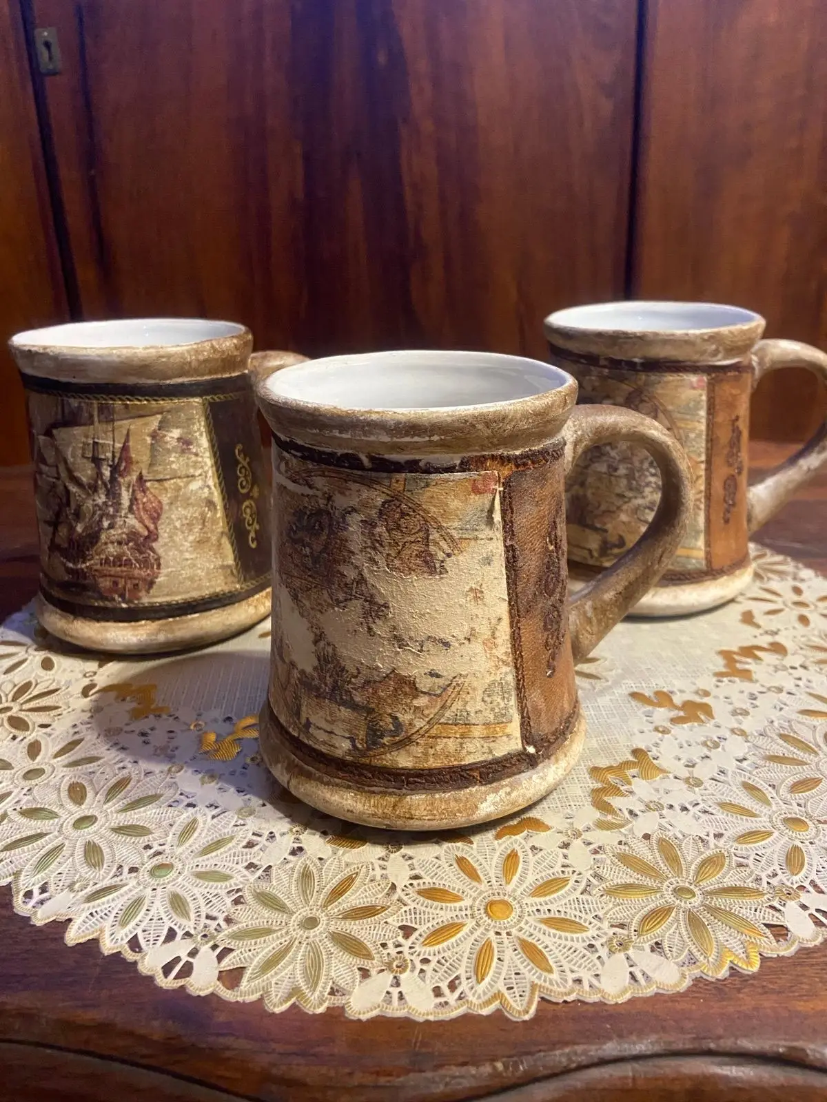 Vintage Map Design Ceramic Mug