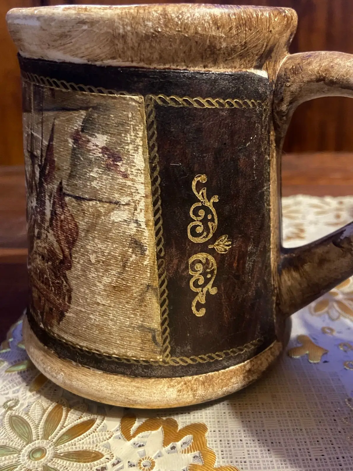 Vintage Map Design Ceramic Mug