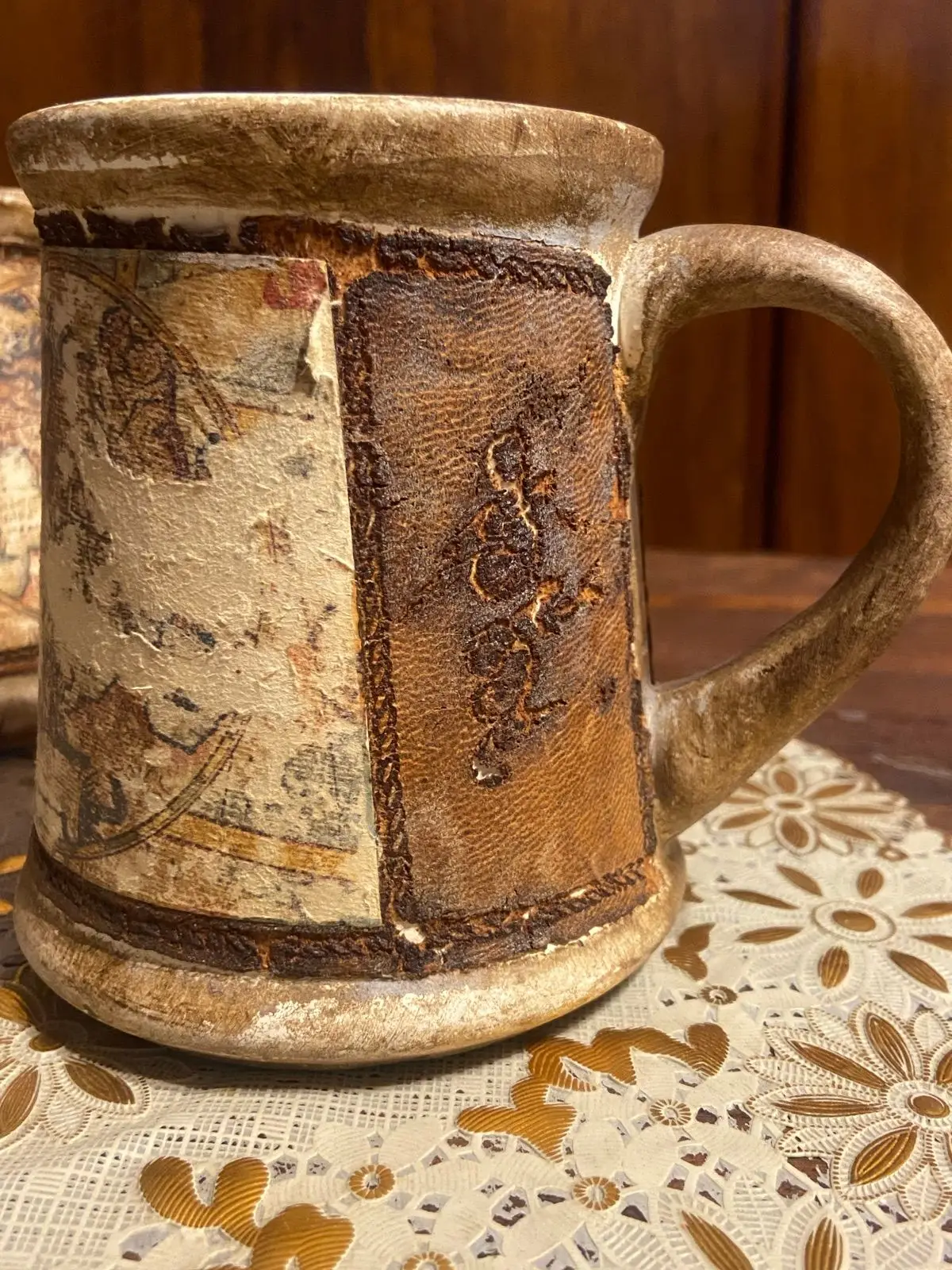 Vintage Map Design Ceramic Mug