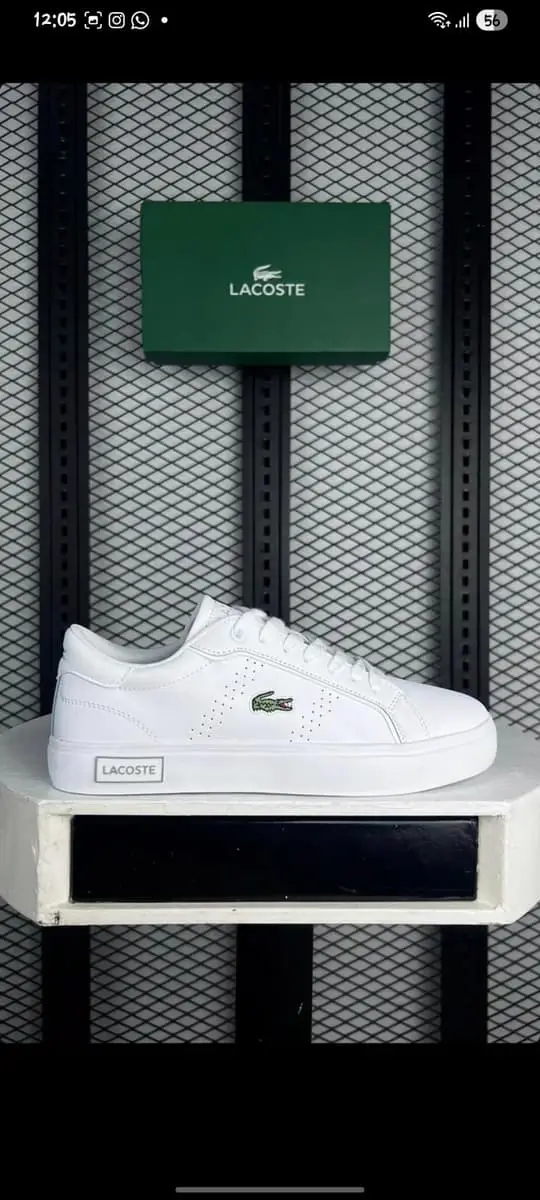 Lacoste white leather sneakers