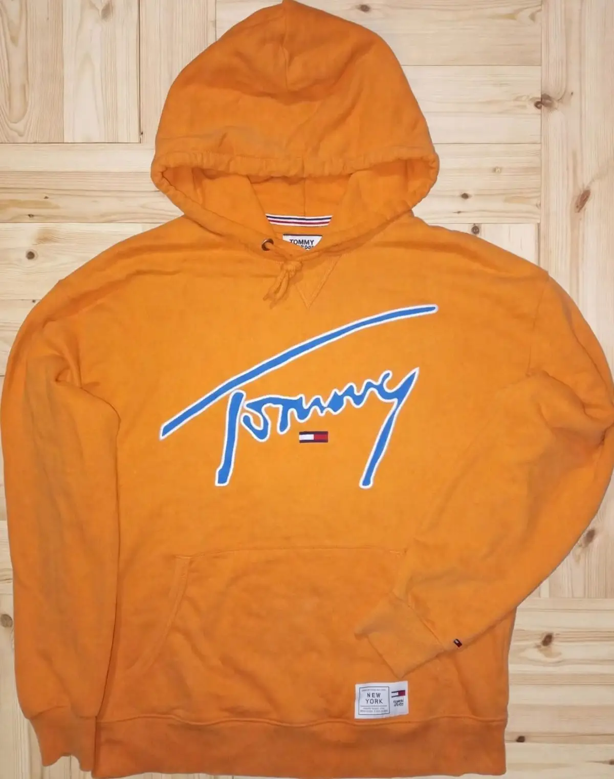 Tommy Hilfiger Tommy Jeans Orange Script Logo Hoodie
