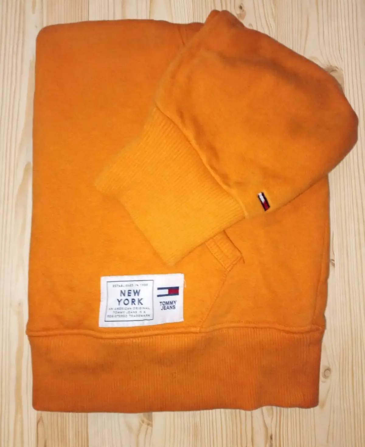 Tommy Jeans Orange Script Logo Hoodie