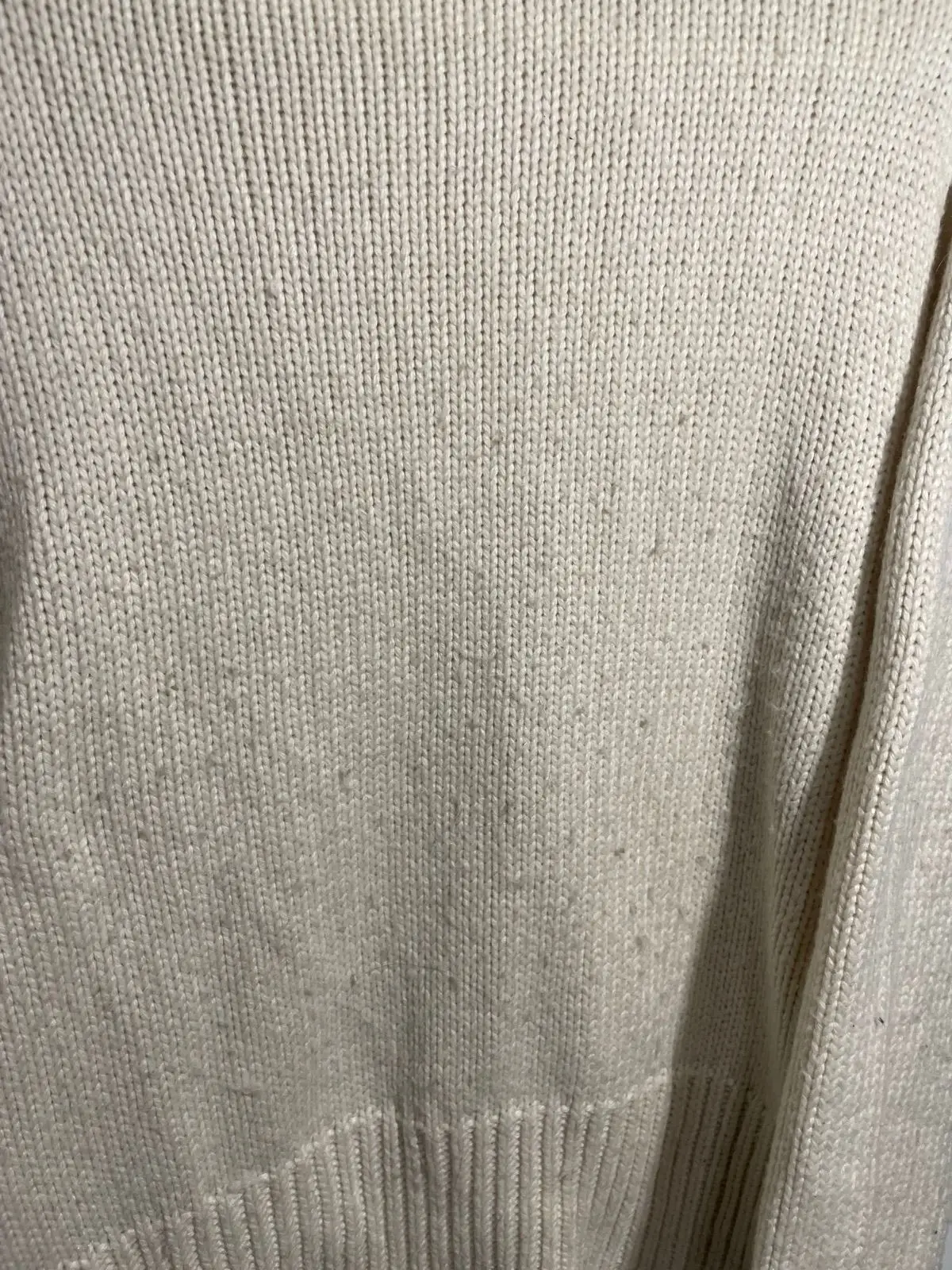 Zara Off-White Turtleneck Knit Sweater