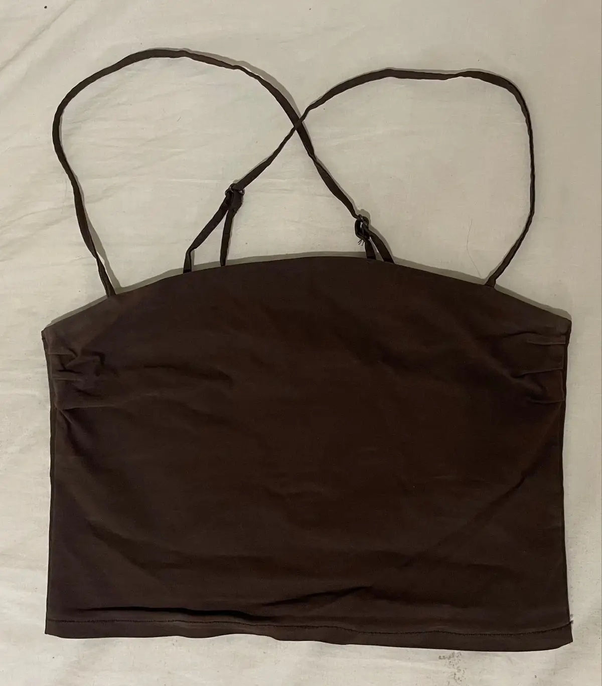 H&M Brown Cami Top with Criss-Cross Straps