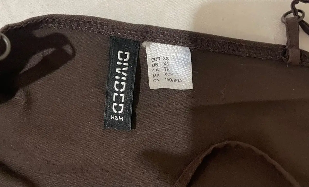 H&M Brown Cami Top with Criss-Cross Straps