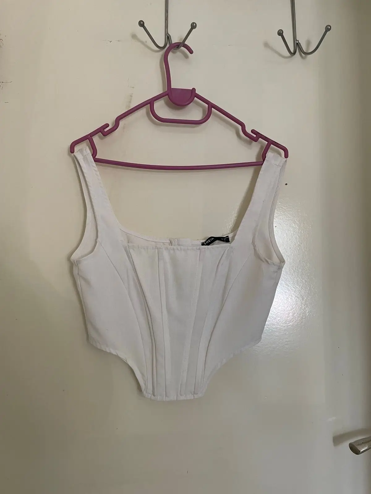 Shein White Corset Crop Top