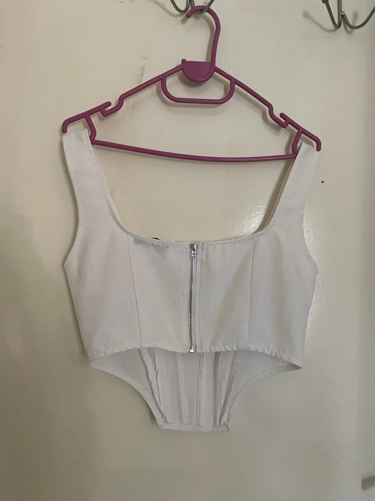 Shein White Corset Crop Top