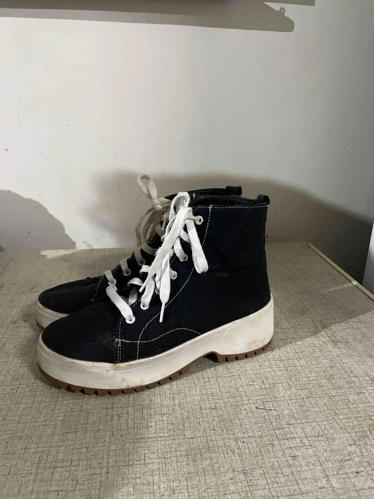 Mr Price Black Platform High-Top Sneakers