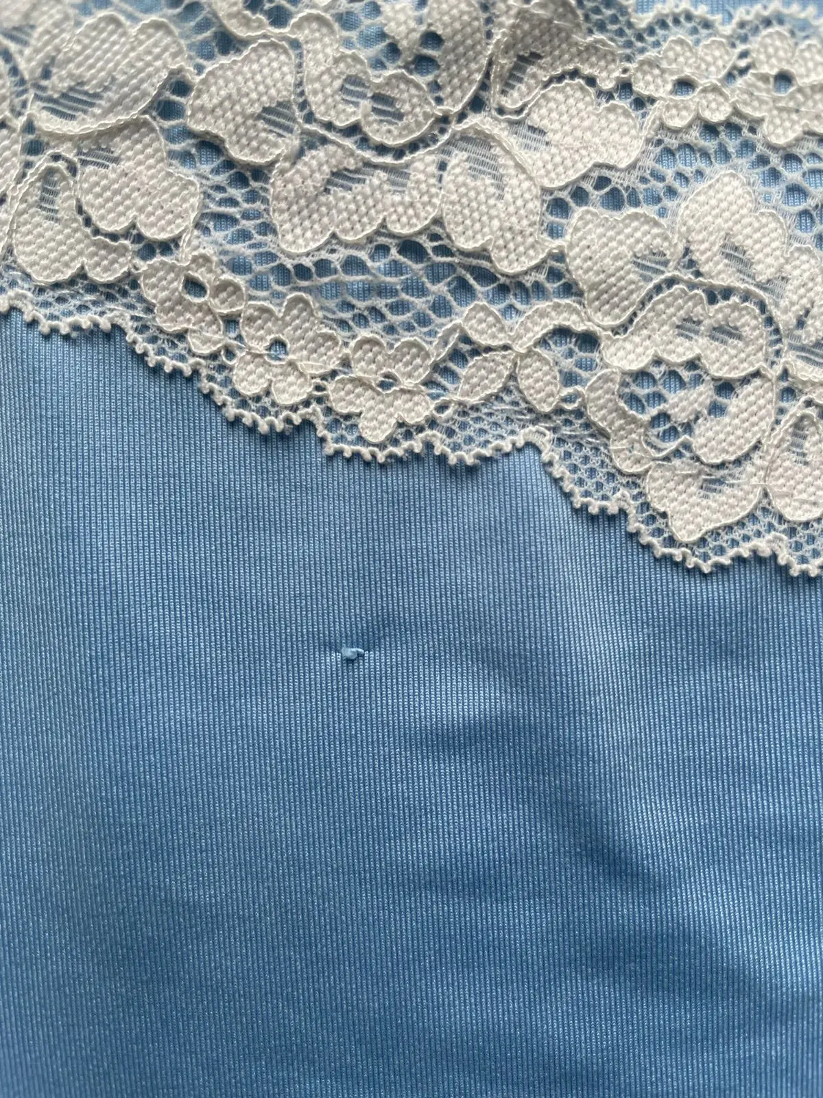 SHEIN Light Blue Lace Trim Cami Top
