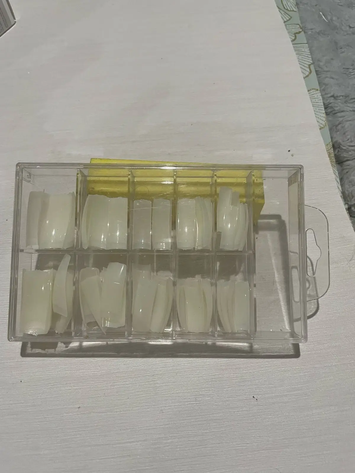 Clear False Nail Tips Storage Box