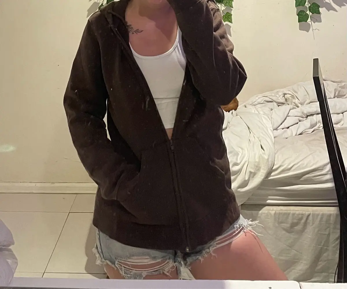 Real Clothing Brown Zip-Up Hoodie
