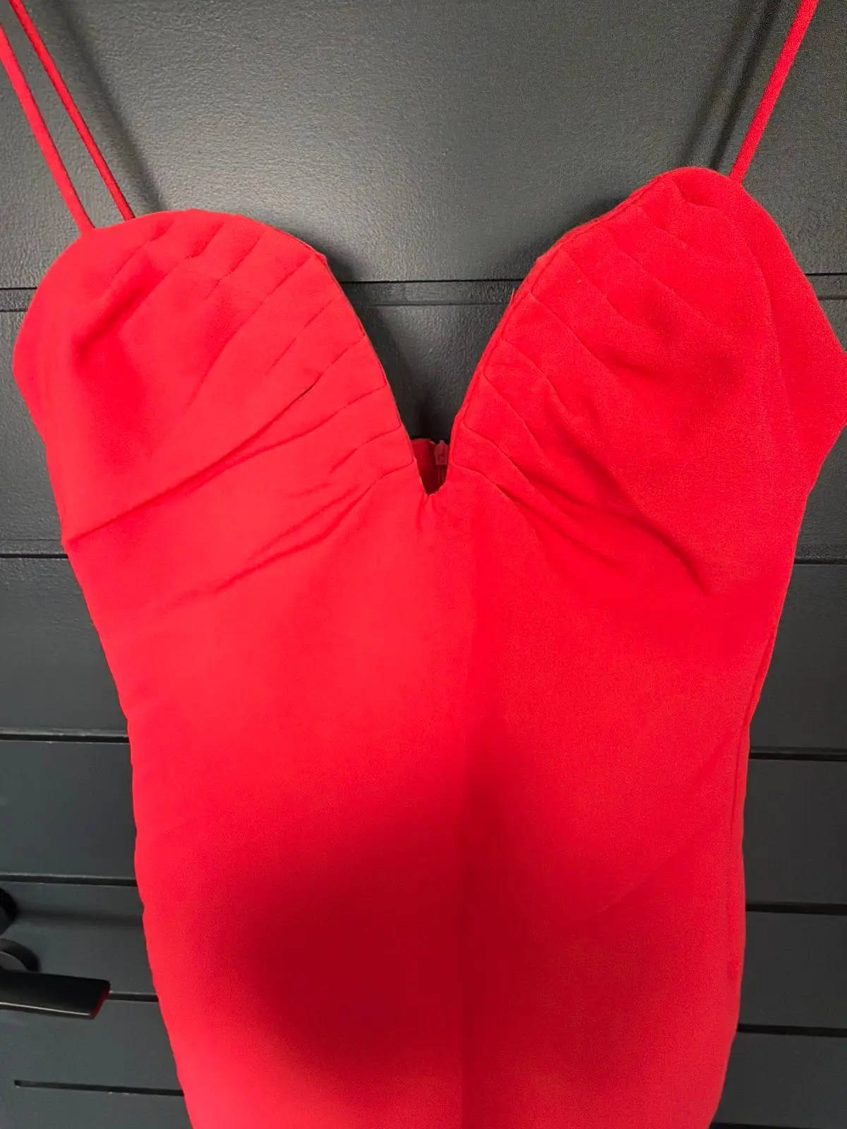 Zara Red Spaghetti Strap Bodycon Dress