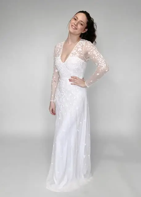 Asos holly embroided wedding dress
