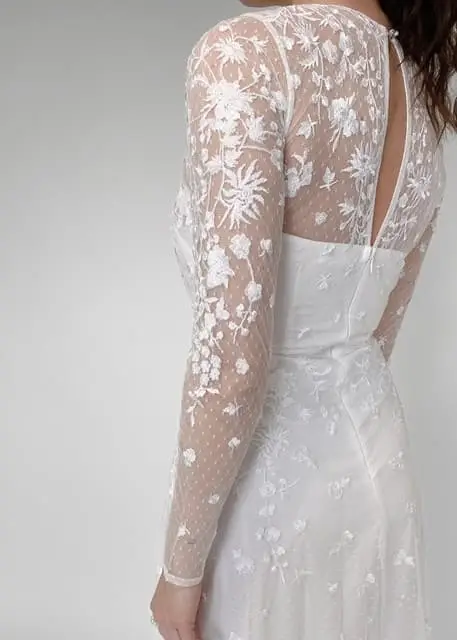 Asos holly embroided wedding dress
