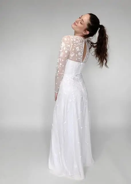 Asos holly embroided wedding dress