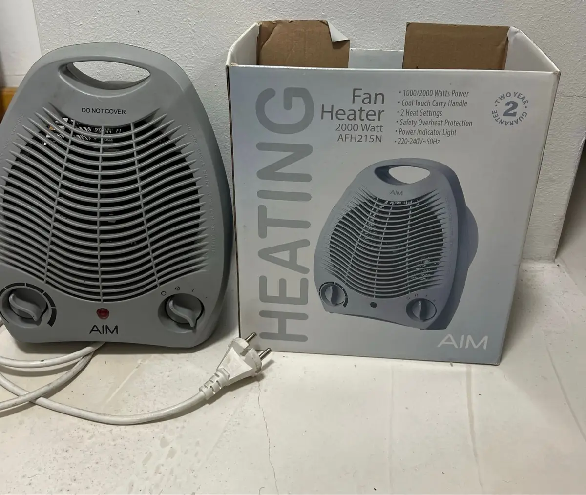 AIM 2000W Fan Heater AFH215N with Box