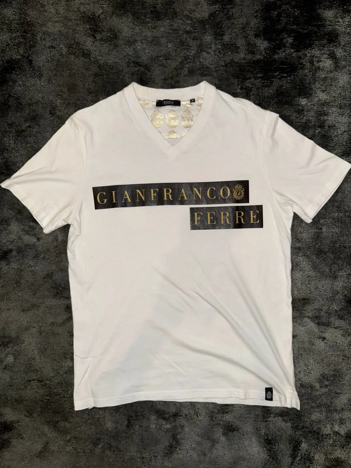 Gianfranco Ferre White V-Neck T-Shirt