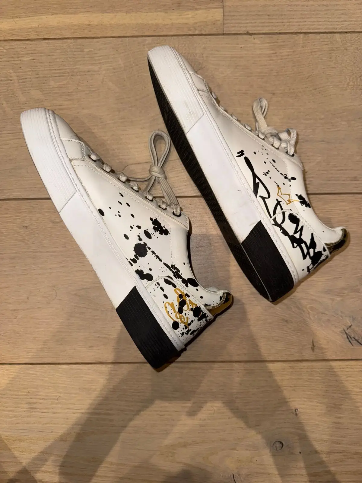 Zara White High-Top Sneakers Size 40