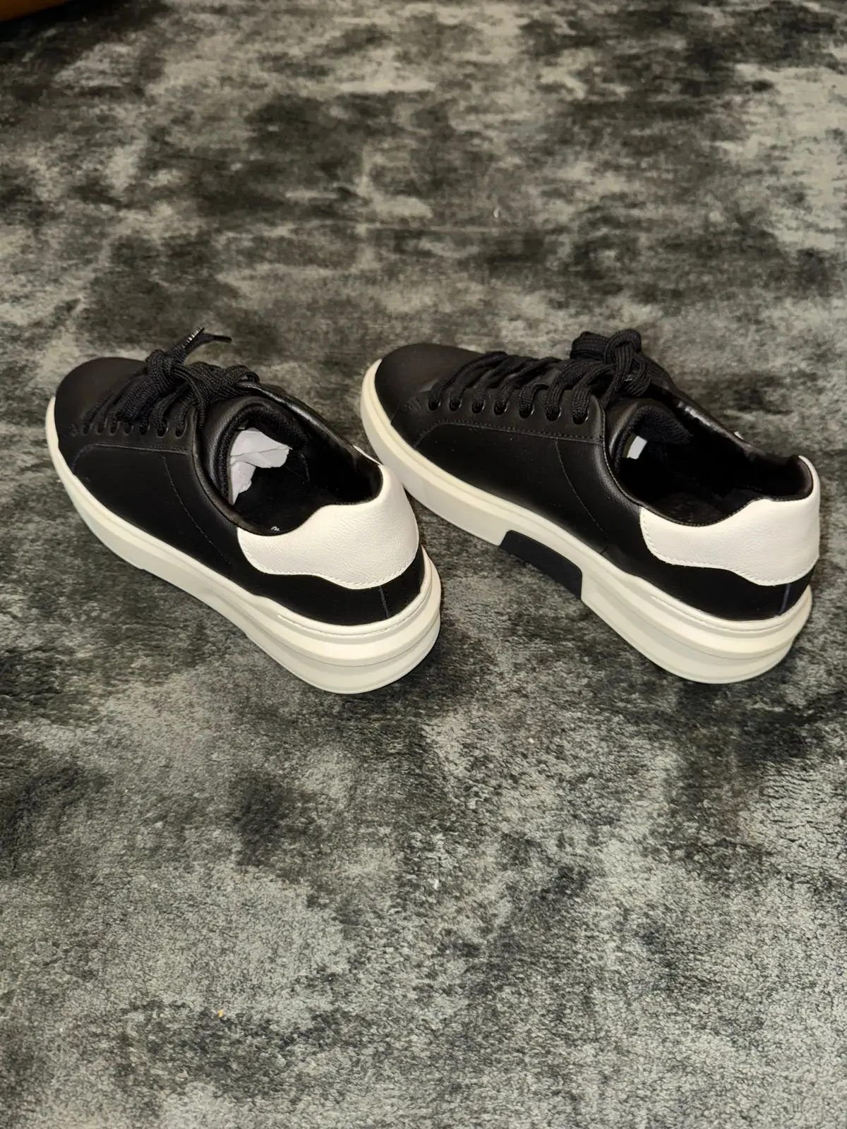 Zara Black Leather Sneakers Size 40