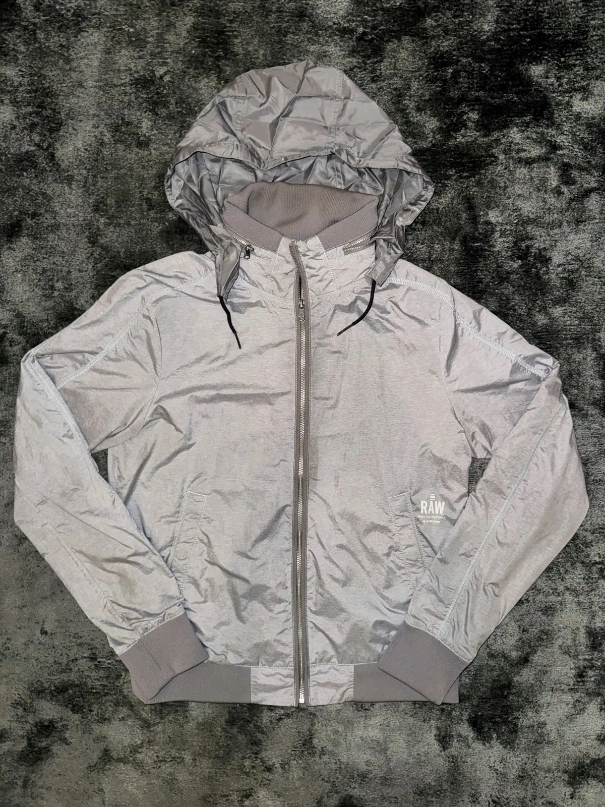 G-Star RAW Light Grey Windbreaker Jacket M
