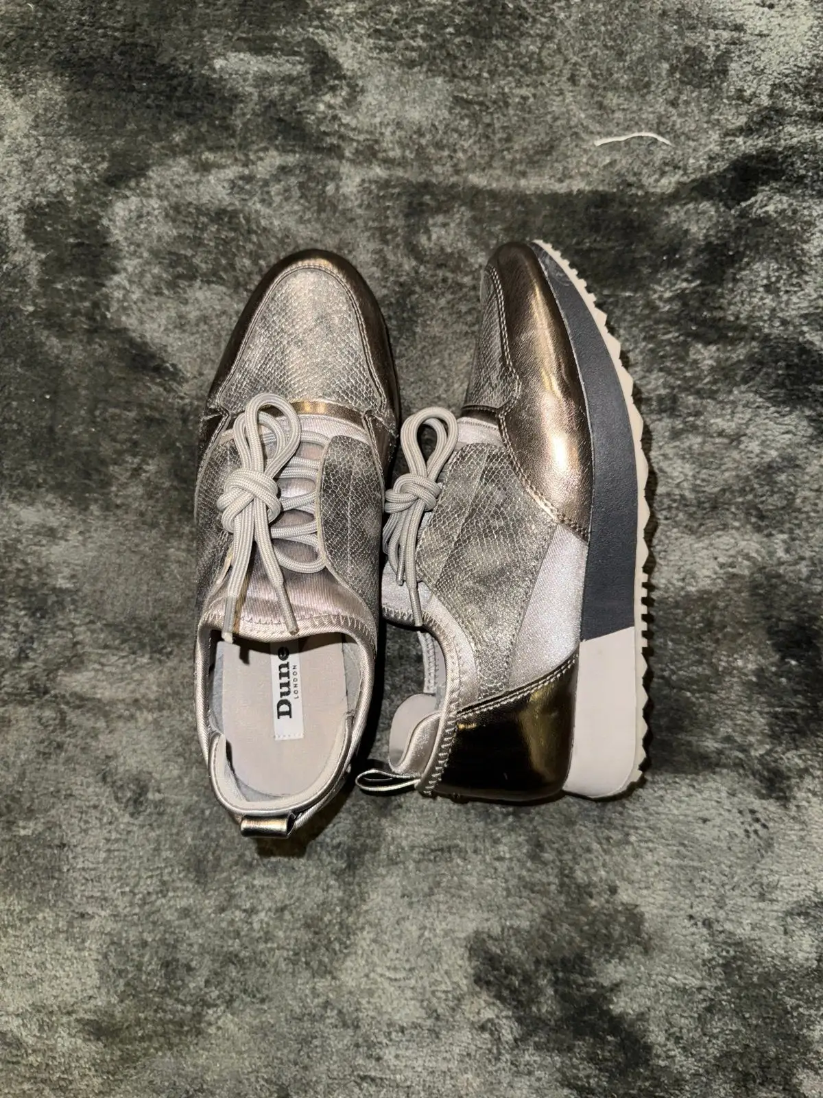 Grey & Black Mesh Sneakers Size 4