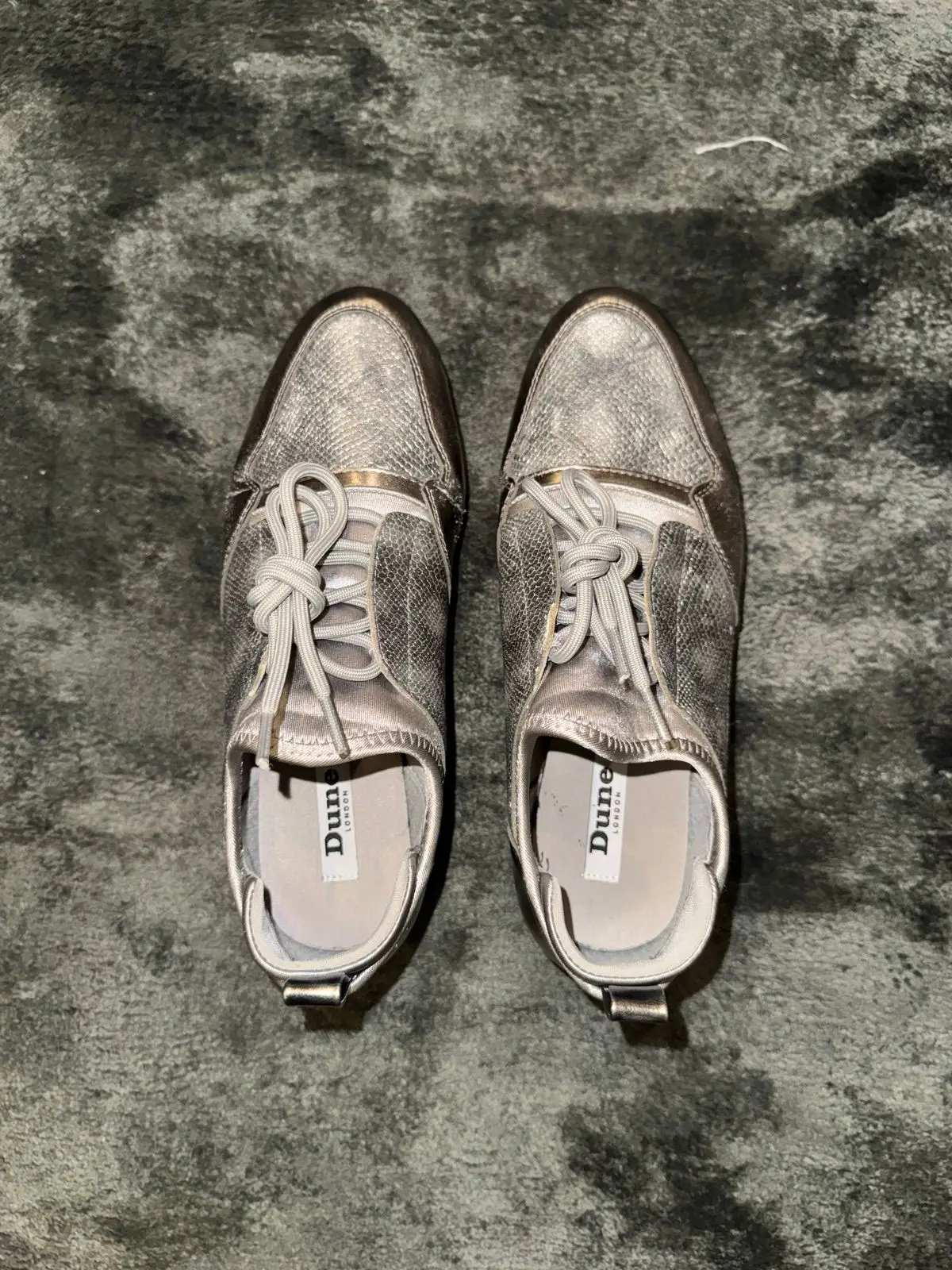 Grey & Black Mesh Sneakers Size 4