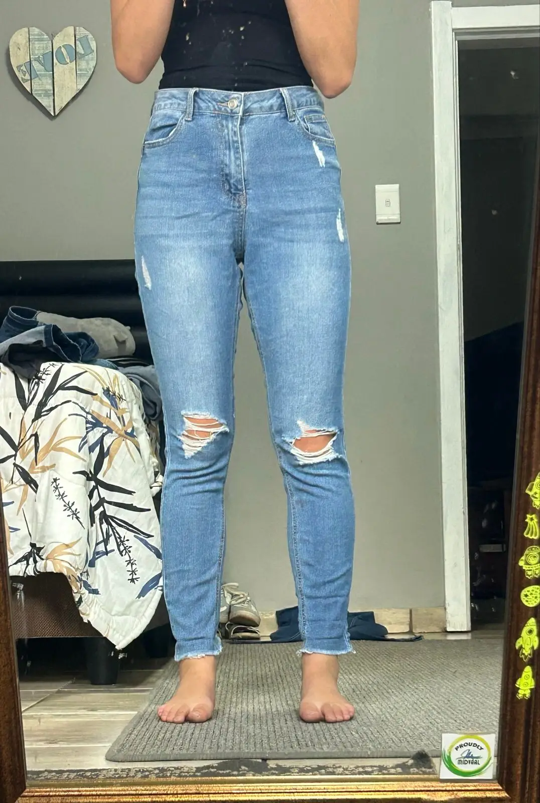 Mr Price Light Blue Distressed Jeans XS