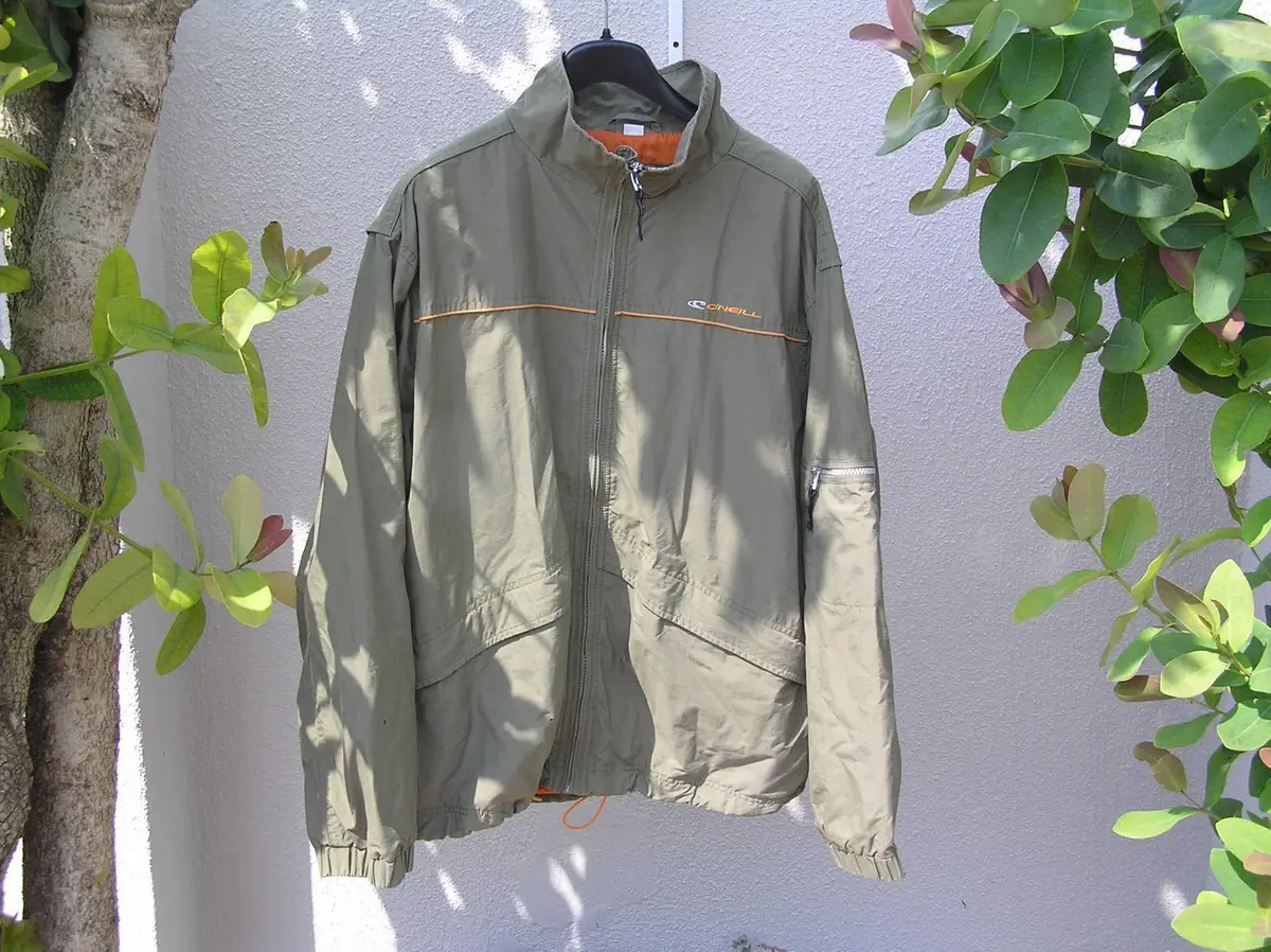 O'Neill Grey Windbreaker Jacket Size M