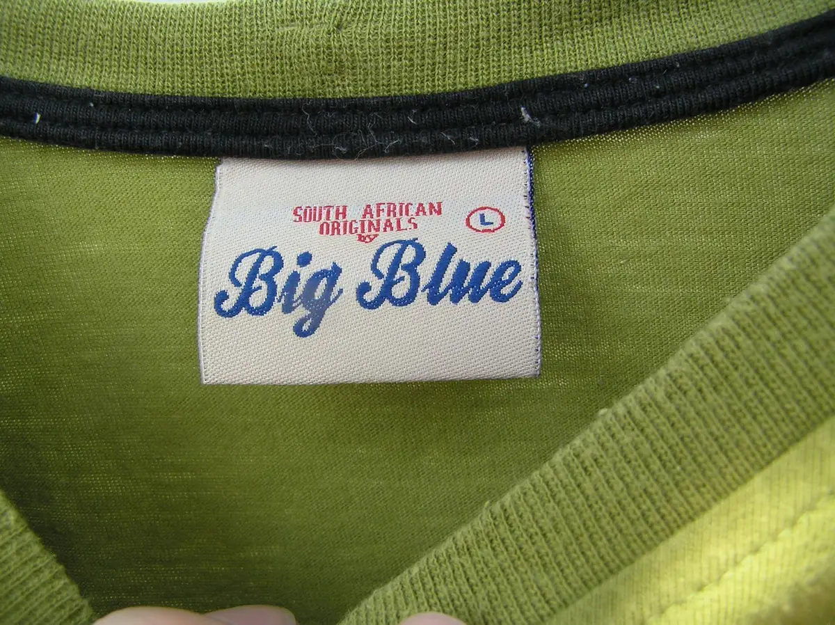 Big Blue Lime Green Graphic T-Shirt Size L