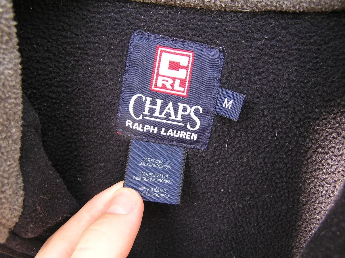 Chaps Ralph Lauren Navy Quarter-Zip Fleece M
