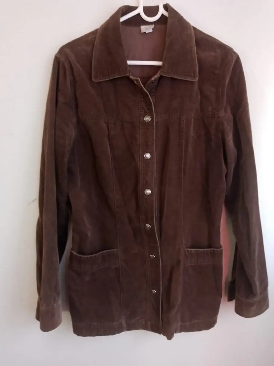 Woolworths VINTAGE 90s Woolworths Chocolate Brown Corduroy Shacket / Jacket (Size 34)