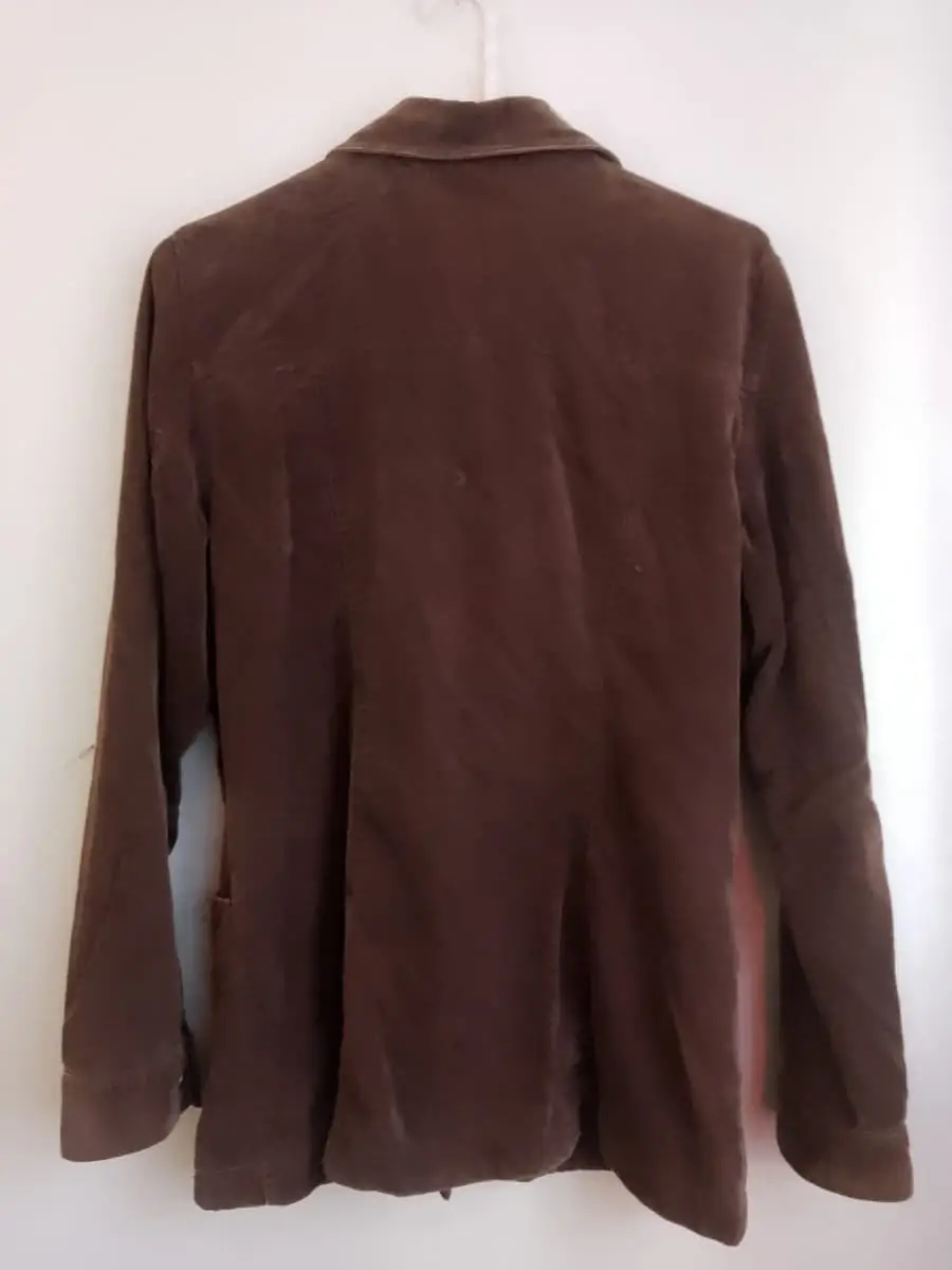 VINTAGE 90s Woolworths Chocolate Brown Corduroy Shacket / Jacket (Size 34)