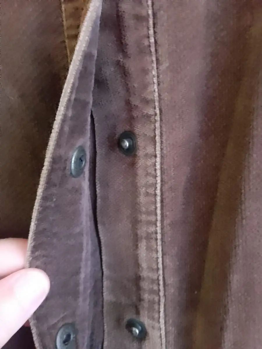 VINTAGE 90s Woolworths Chocolate Brown Corduroy Shacket / Jacket (Size 34)