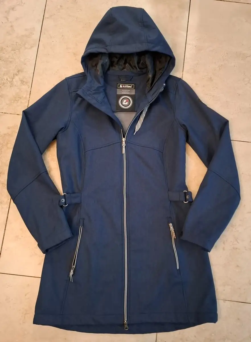 Killtec Luxury Hooded Softshell Parka / Longline Winter Jacket (Size 34/36)