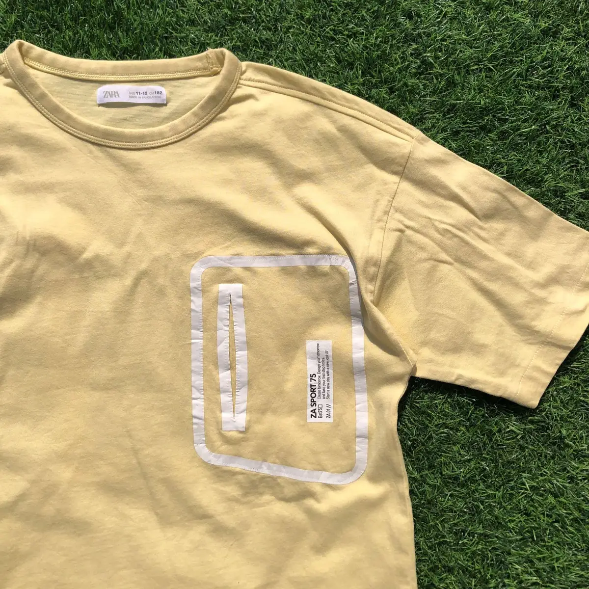 Zara Kids Yellow Utility Pocket T-Shirt
