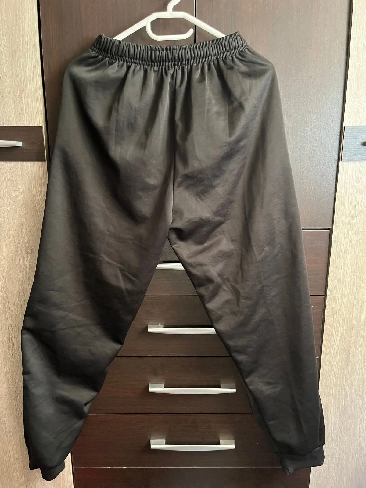 Black Athletic Joggers with Grey Stripe Detail