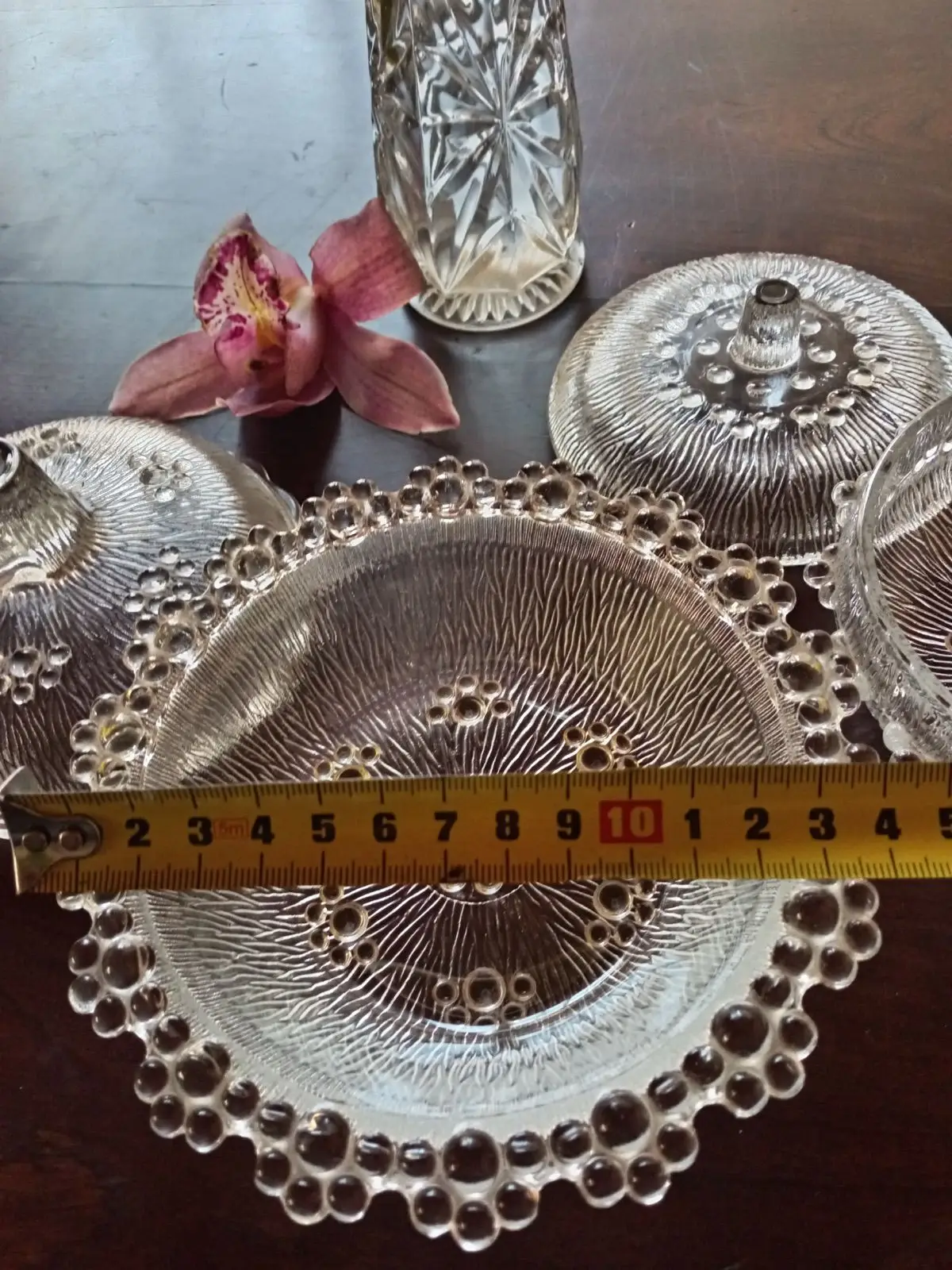 Vintage Pressed Glass Lidded Dish